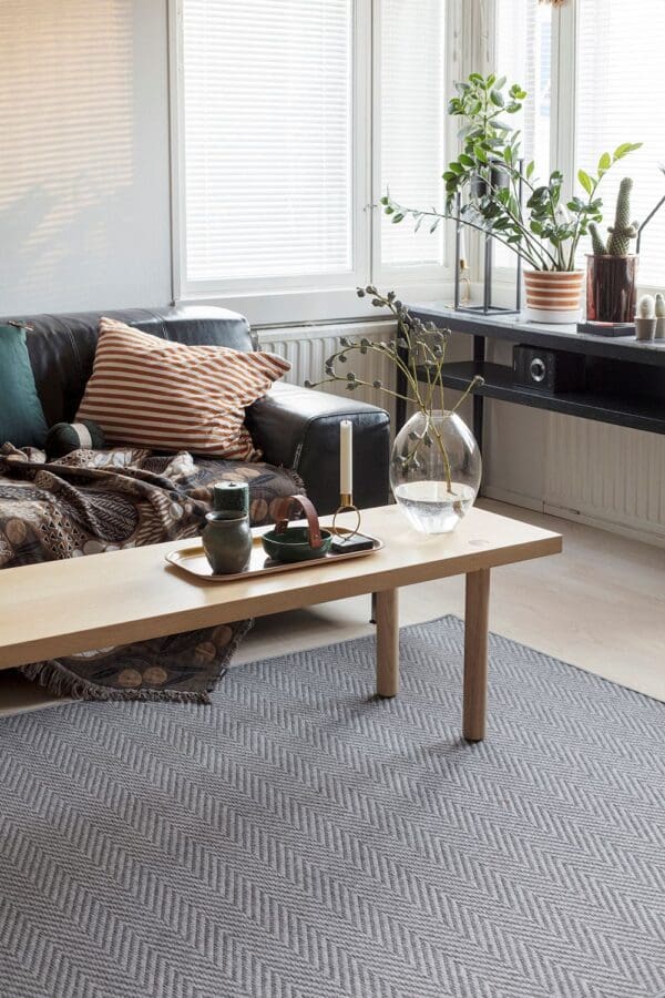 Elsa villa-paperinarumatto, harmaa