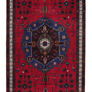Käsinsolmittu iranilainen villamtto, Afshar