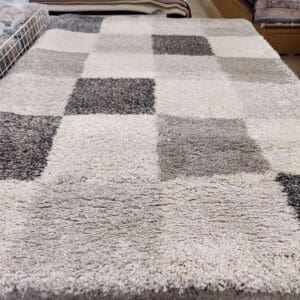 Super Shaggy nukkamatto, valko/harmaa