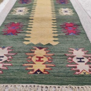 Villadurri matto, vihreä/keltainen