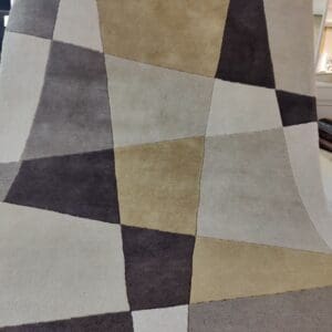 Bermuda käsinsolmittu villamatto, beige