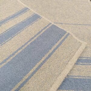 Vuokko puuvillamatto, valkoinen/vaaleansininen