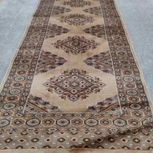 Käsinsolmittu Pakistan villamatto, beige