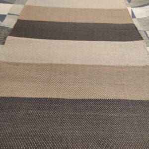 Kotimainen Raitamatto EKO, ruskea-beige