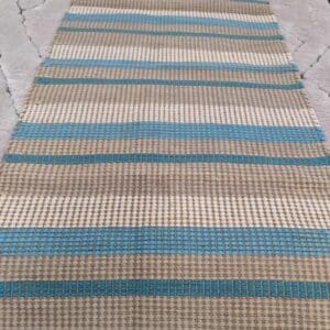 Samsara puuvillamatto, beige/turkoosi