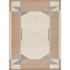 Apollo kierrätyspuuvilla räsymatto, beige