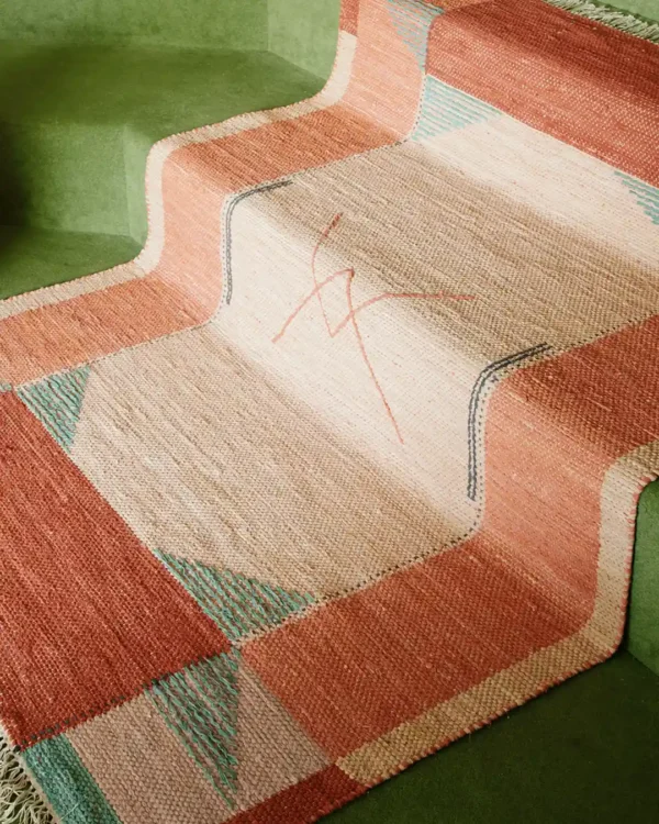 Apollo kierrätyspuuvilla räsymatto, terra - Image 2