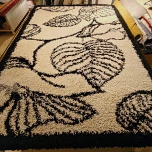 Vizyon Shaggy nukkamatto, musta-valkoinen