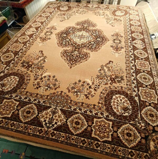 Pakistan villaplyysimatto,ruskea/beige