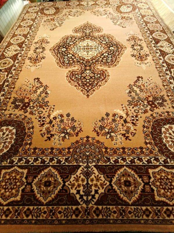 Pakistan villaplyysimatto,ruskea/beige - Image 2