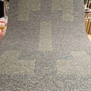 Kotimainen Salonki puuvillamatto, sini-vihreä