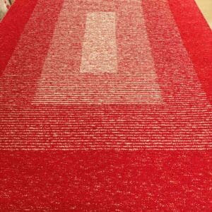 Kotimainen Salonki puuvillamatto, punainen