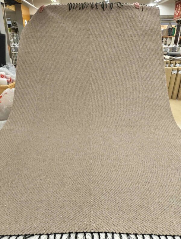 Kotimainen Pallas puuvillamatto, beige - Image 2