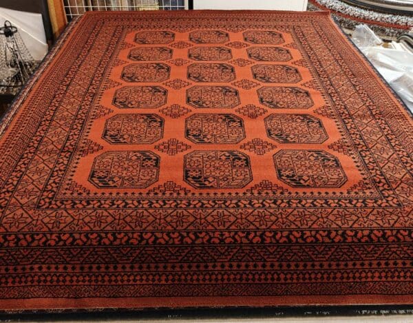 Royal Afghan villaplyysimatto, punaoranssi