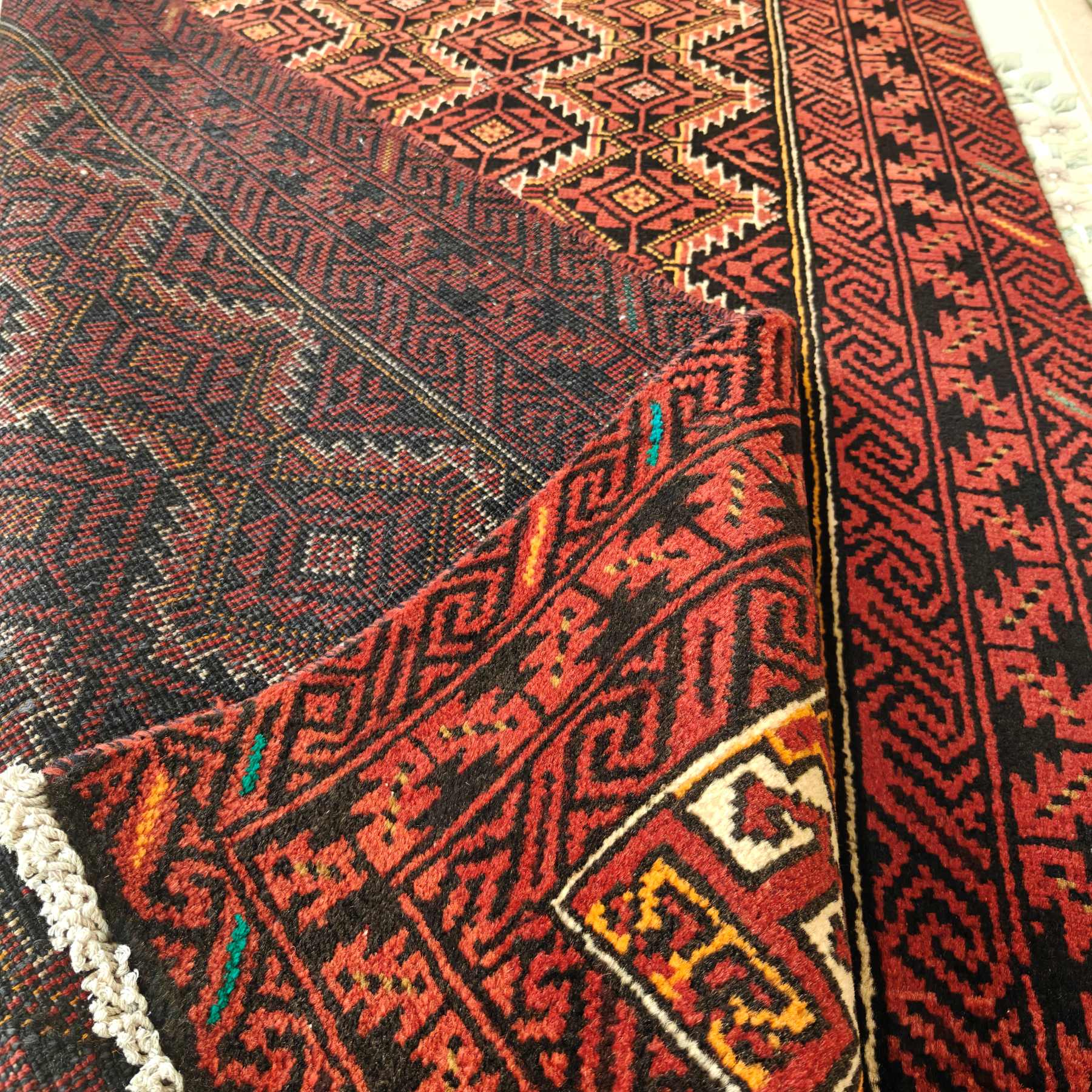 Käsinsolmittu iranilainen villamatto, Balutch - Image 3