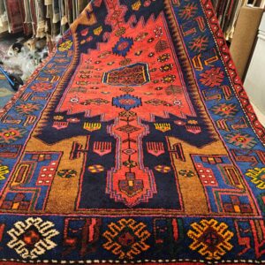 Käsinsolmittu iranilainen villamatto, khamseh