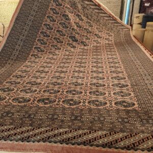 Käsinsolmittu pakistan villamatto, roosa