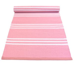 Kotimainen Mari raitamatto EKO, vaaleanpunainen