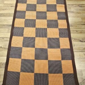 Retro puuvillamatto, oranssi-ruskea