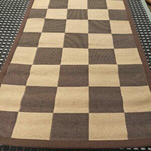 Retro puuvillamatto, ruskea