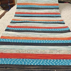 Kotimainen Mökki trikookudematto, monivärinen