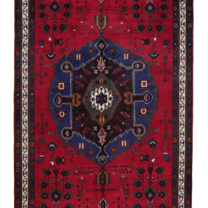 Käsinsolmittu iranilainen villamatto, Afshar