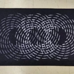 Pyörre kynnysmatto, musta