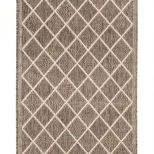 Ruutu käytävämatto, ruskea