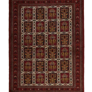 Käsinsolmittu iranilainen villamatto, Turkman