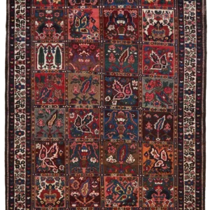 Käsinsolmittu iranilainen villamatto, Bakhtiar