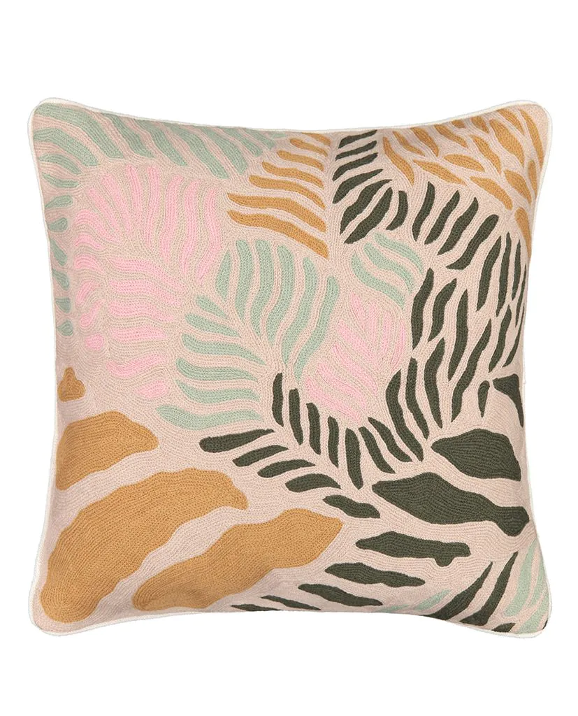 Väre villa-puuvilla tyynynpäällinen