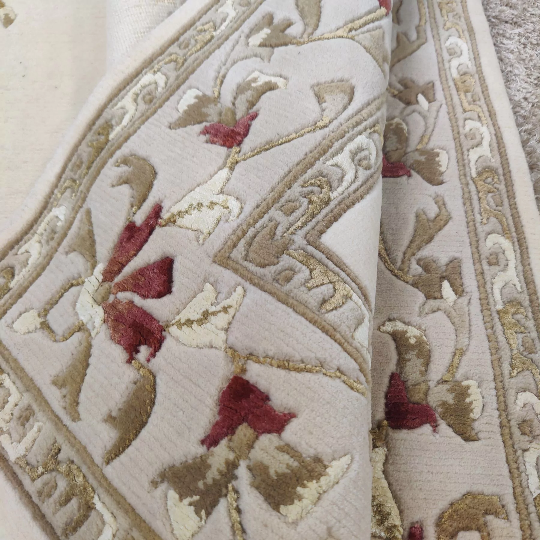 Käsinsolmittu intialainen villamatto - Image 2