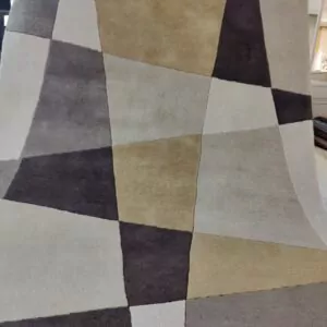 Bermuda käsinsolmittu villamatto, beige