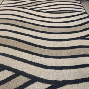 Madeira matto, musta/luonnonvärinen