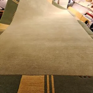 Käsinsolmittu Rana villamatto, vihreä