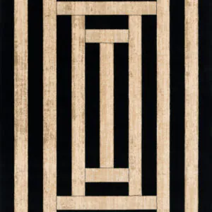 Art Deco villaplyysimatto, czarny/black