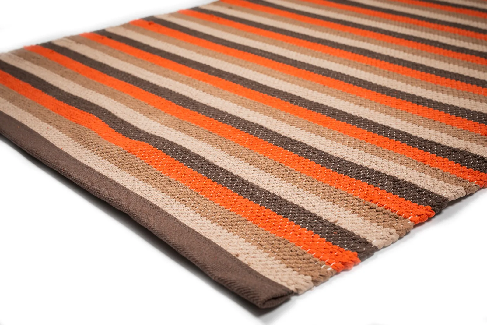 Kotimainen Assi raitamatto EKO, ruskea/oranssi - Image 2