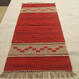 Puuvilla-räsymatto Kuiskaus, punainen